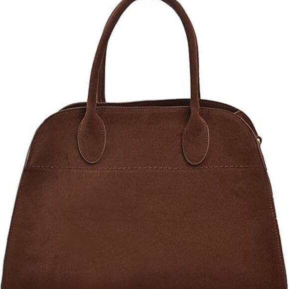 Handbags - Women's Suede Tote Bag Large Capacity Casual Shoulder Bag with Adjustable Strap